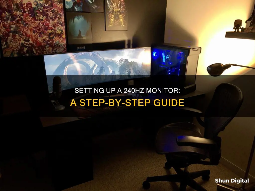 how to setup 240hz monitor