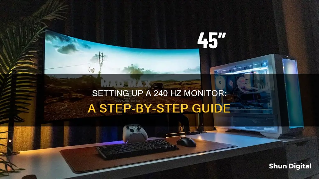 how to setup 244 hz monitor