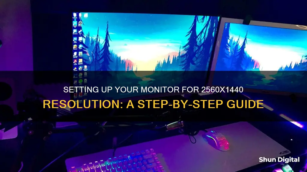 how to setup 2560x1440 monitor