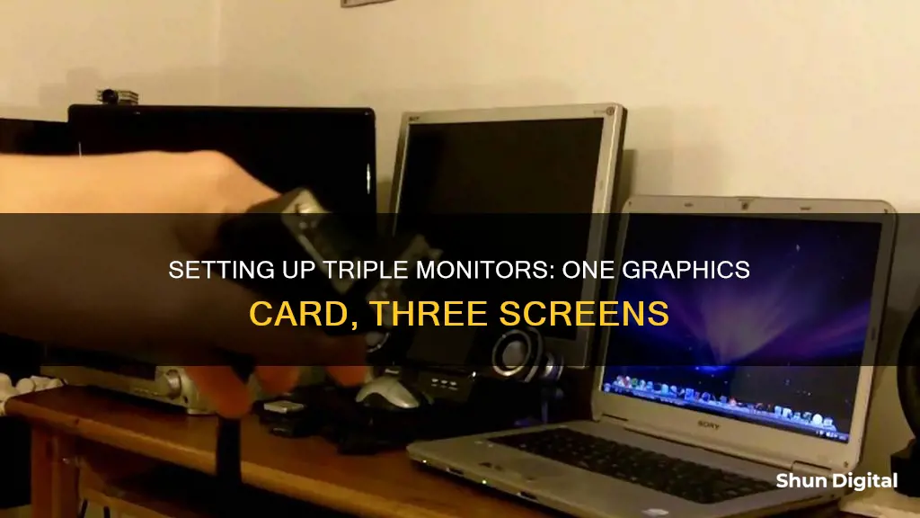 how to setup 3 monitors on 1 graphics card