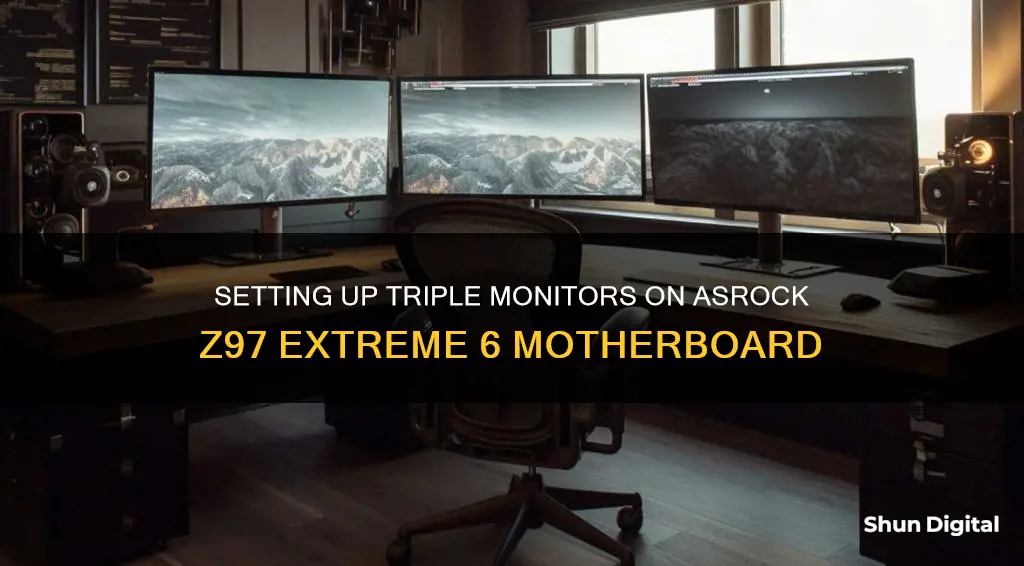 how to setup 3 monitors on asrock z97 extreme 6