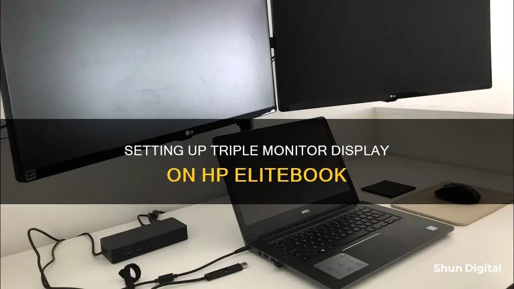 how to setup 3 monitors on hp elitebook