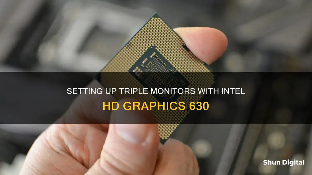 how to setup 3 monitors with intel hd graphics 630