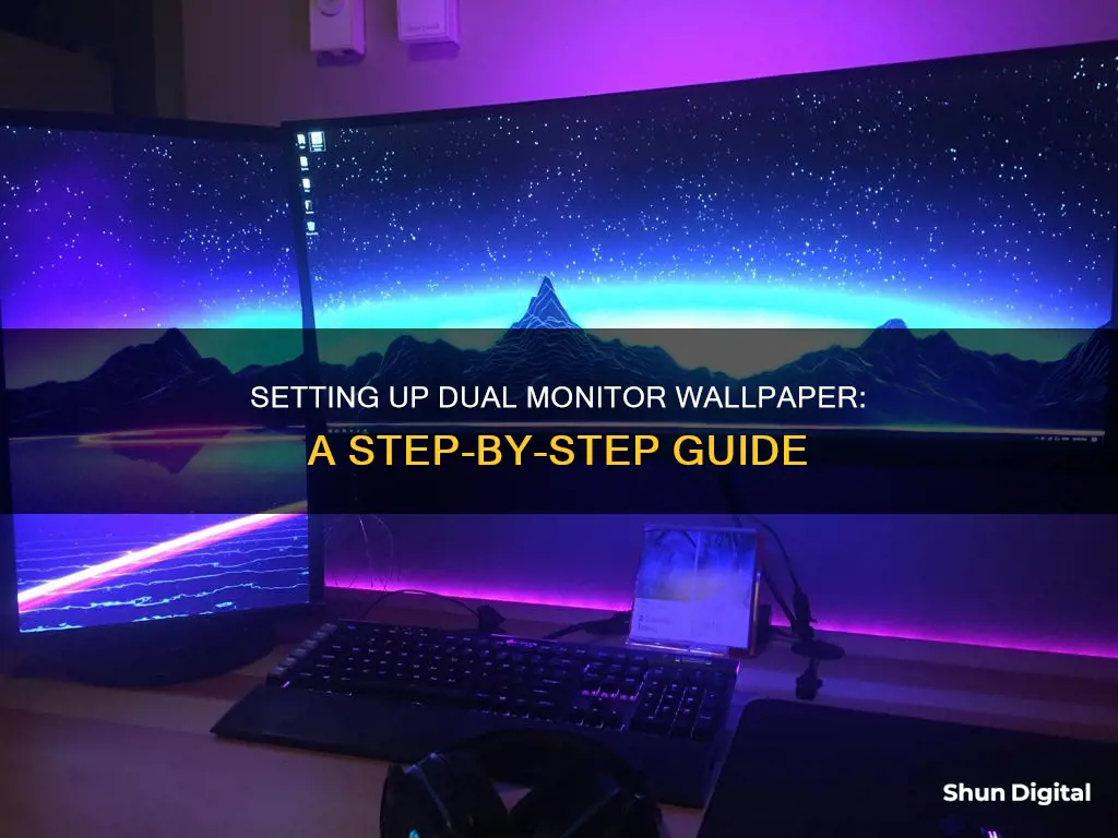 how to setup a double monitor wallpaper