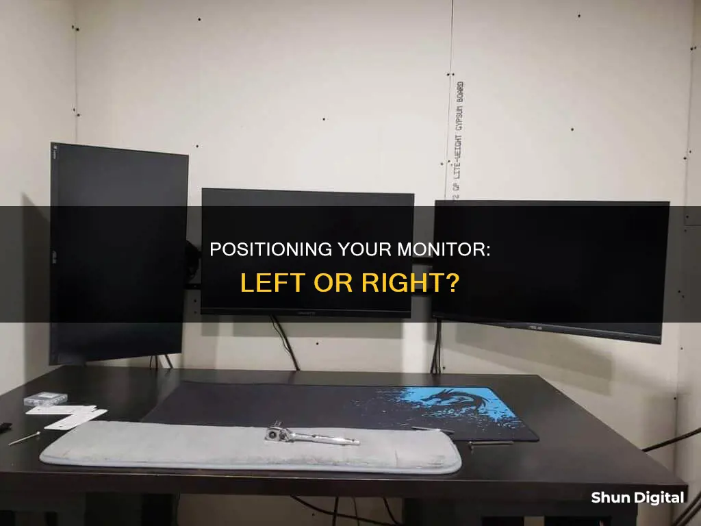 how to setup a monitor right or left