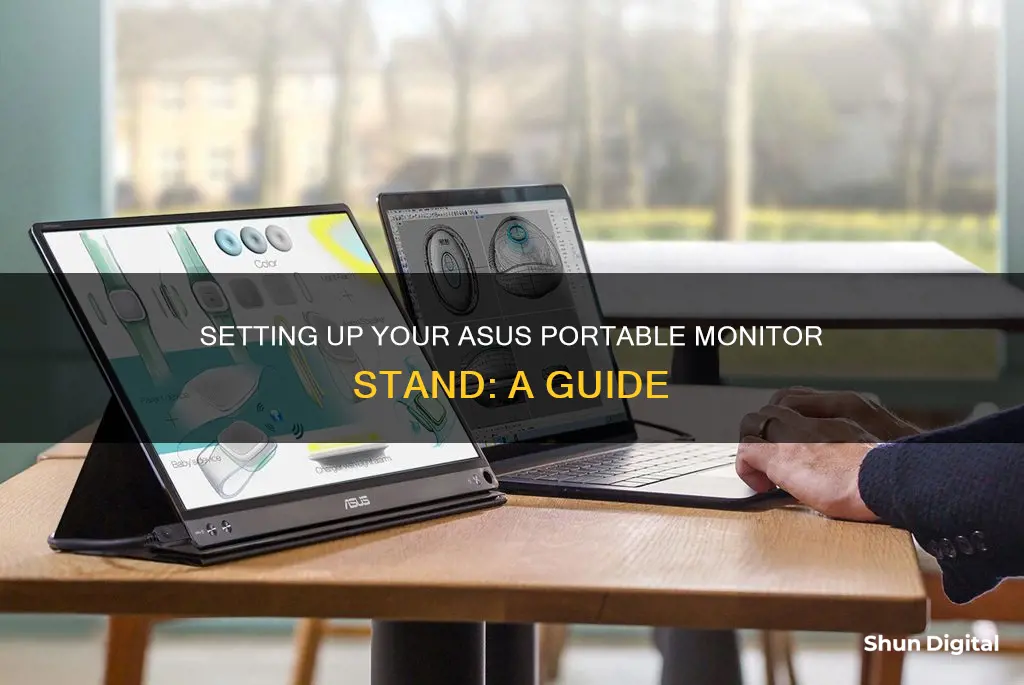 how to setup asus portable monitor stand