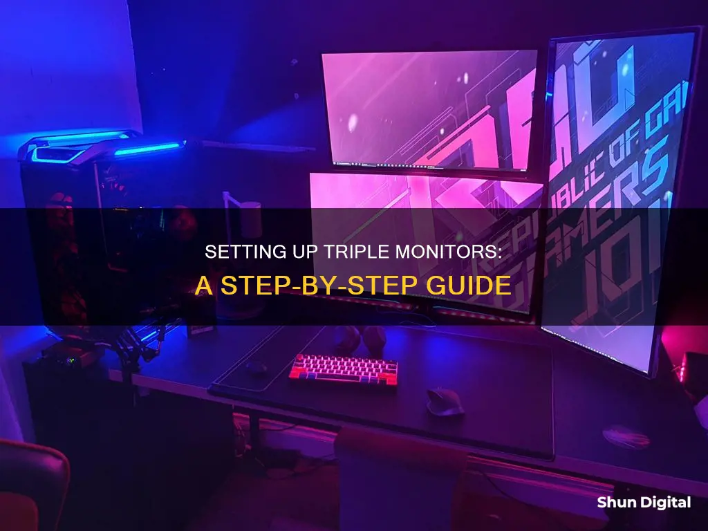 how to setup triple monitors