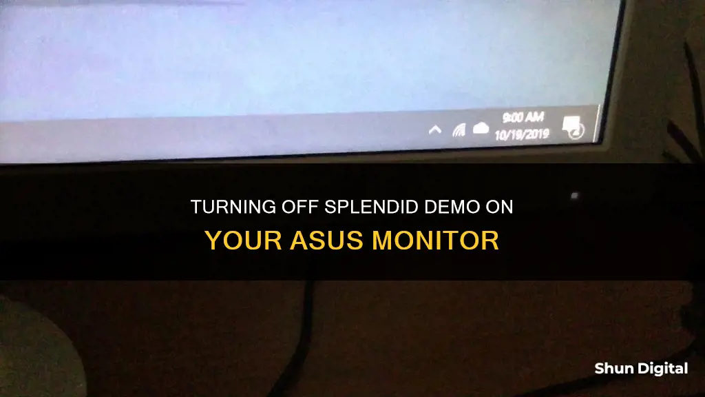 how to shut off spendid demo on asus monitor