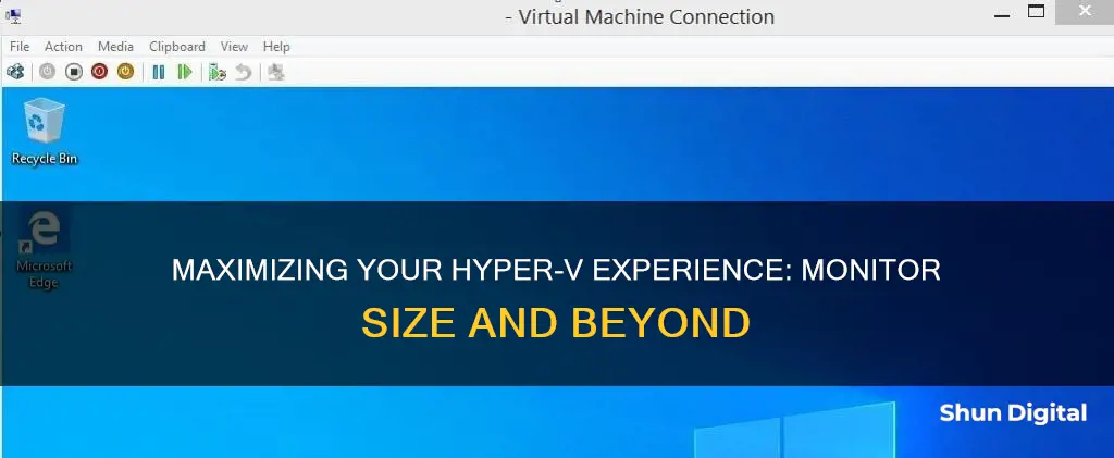 how to start hyber v monitore size