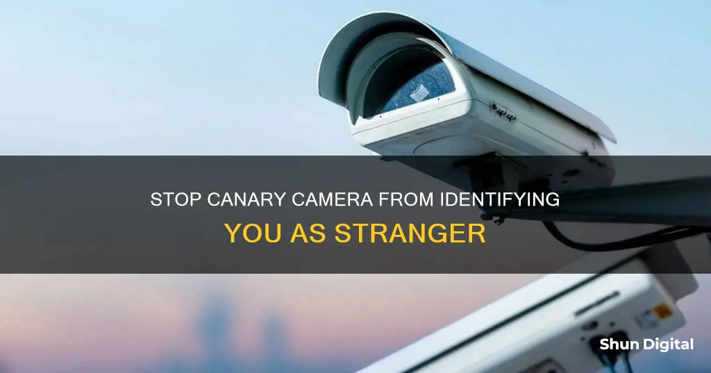 how to stop canary camera from seeing you as stranger