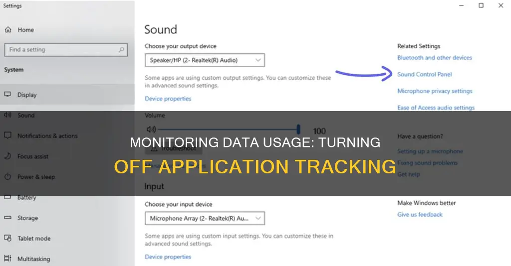 how to stop monitoring data usage for an application