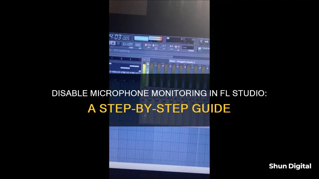 how to stop monitoring microphone fl studio