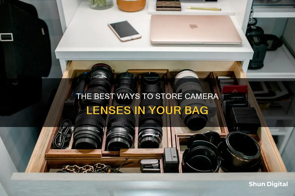 how to store camera lenses in bag