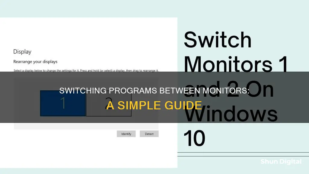 how to switch a program between monitors