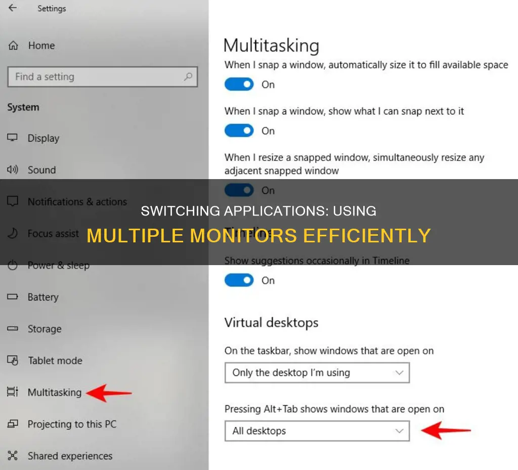 how to switch application to other monitor