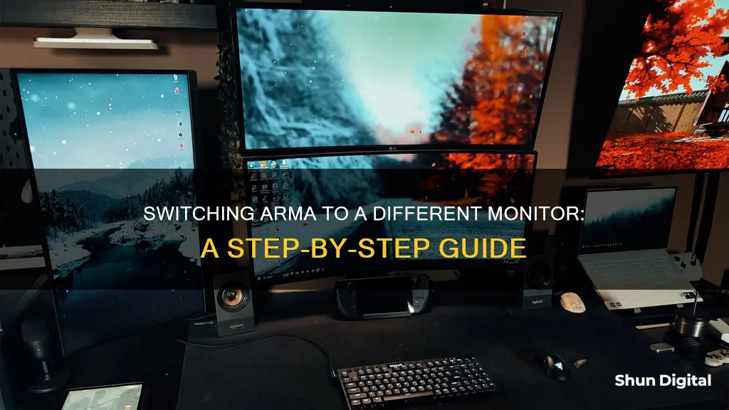 how to switch arma to different monitor