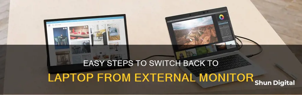 how to switch back from external monitor