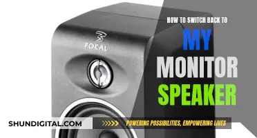 Easy Ways to Switch Back to Monitor Speakers