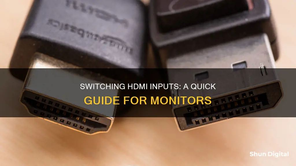 how to switch between hdmi inputs on a monitor