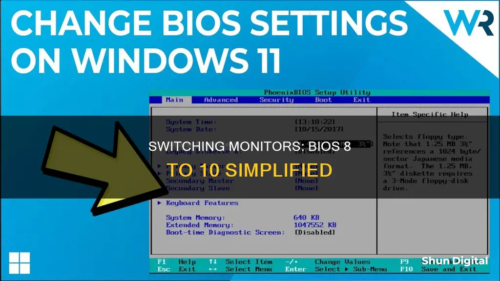 how to switch bios monitor