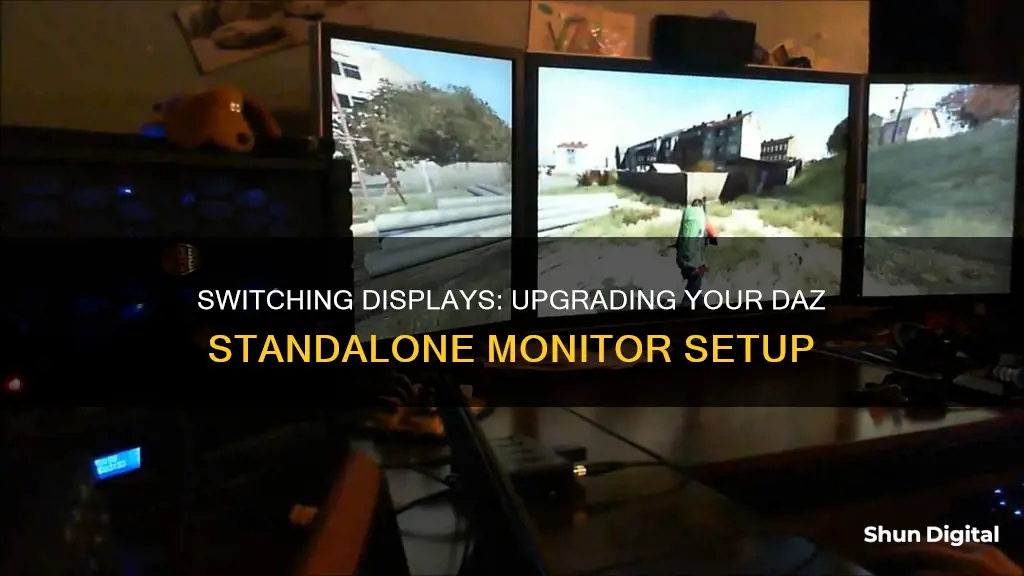 how to switch daz standalone monitor