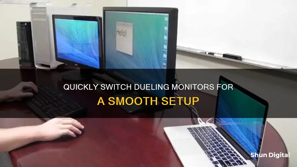 how to switch dueling monitors fast