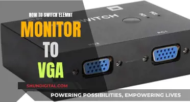 Switching Video Outputs: Element Monitor to VGA