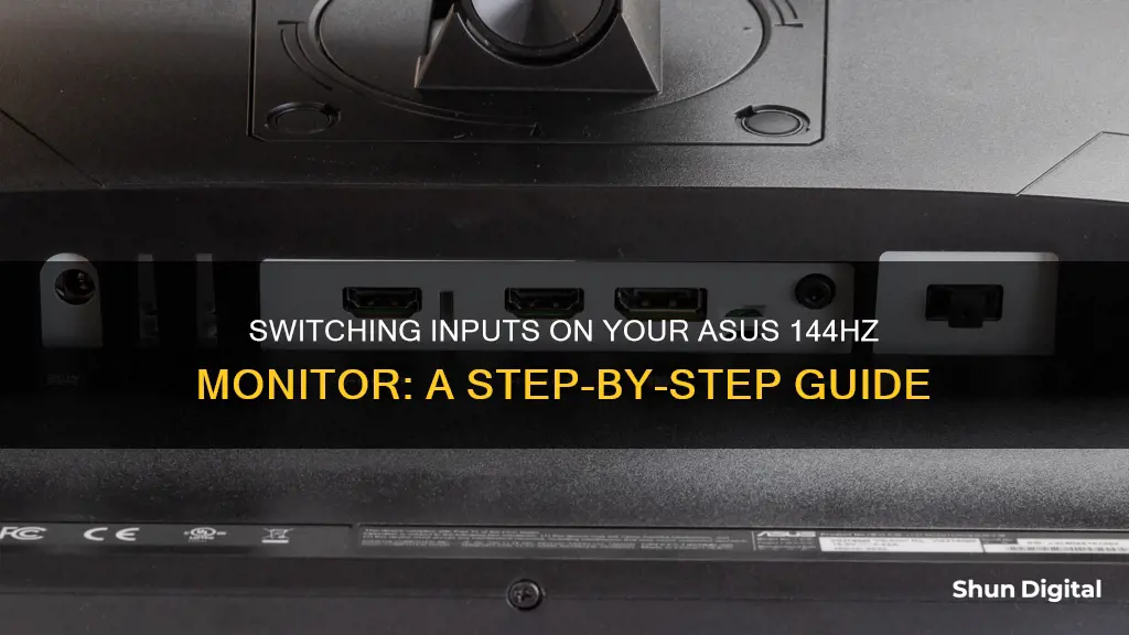 how to switch inputs on asus 144hz monitor