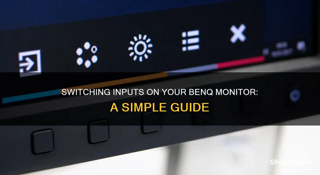 how to switch inputs on benq monitor