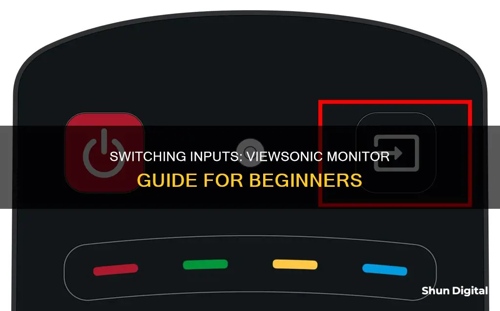 how to switch inputs on viewsonic monitor