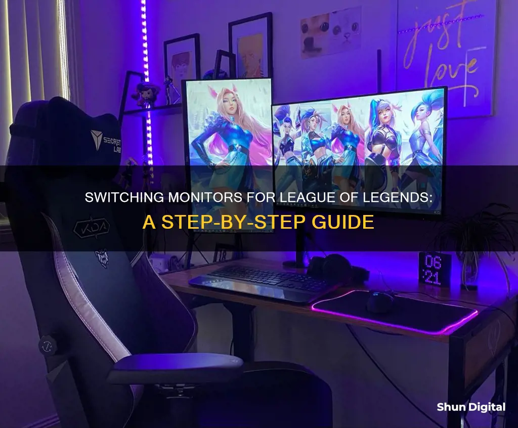 how to switch league of legends monitor