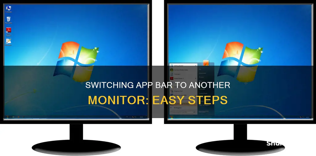 how to switch the app bar to a different monitor