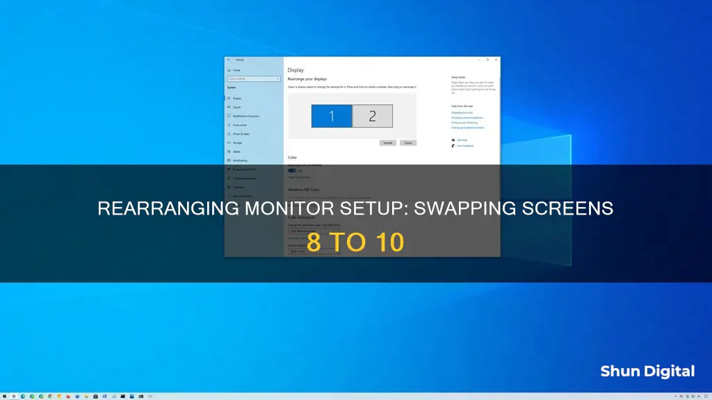 how to switch the numbers of my monitors