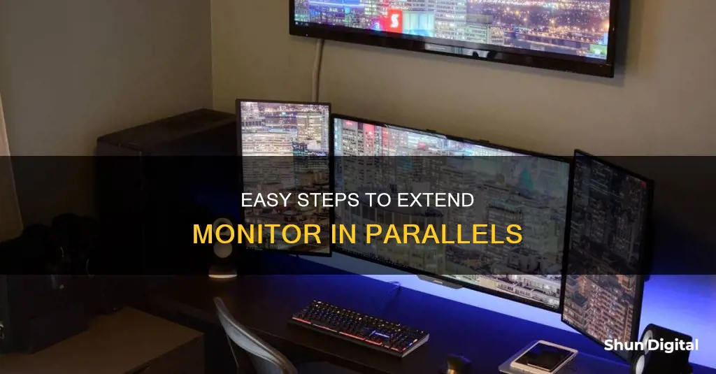 how to switch to extend monitor in parallels