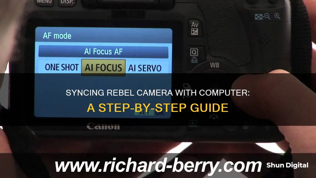 how to sync rebel camera with computer