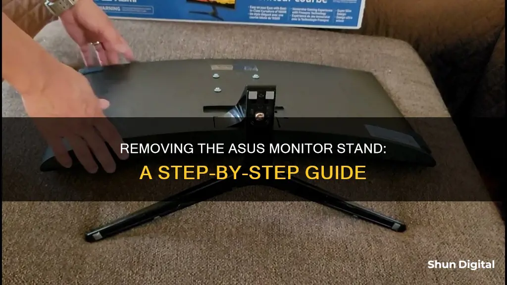 how to take asus monitor stand off