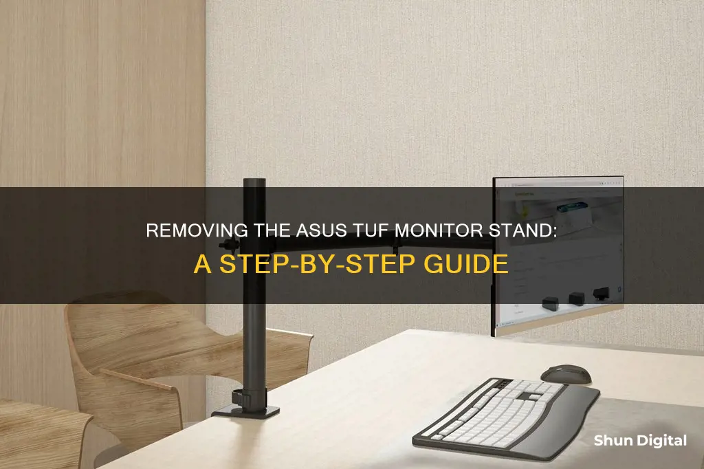 how to take off asus tuf monitor stand