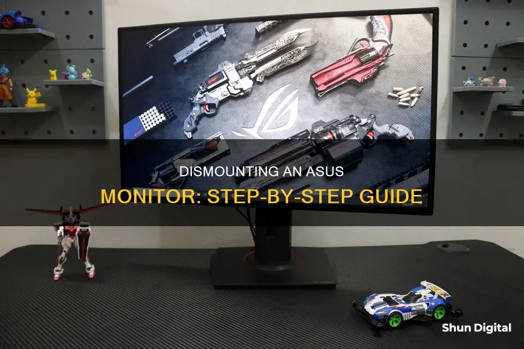 how to take the mount off an asus monitor