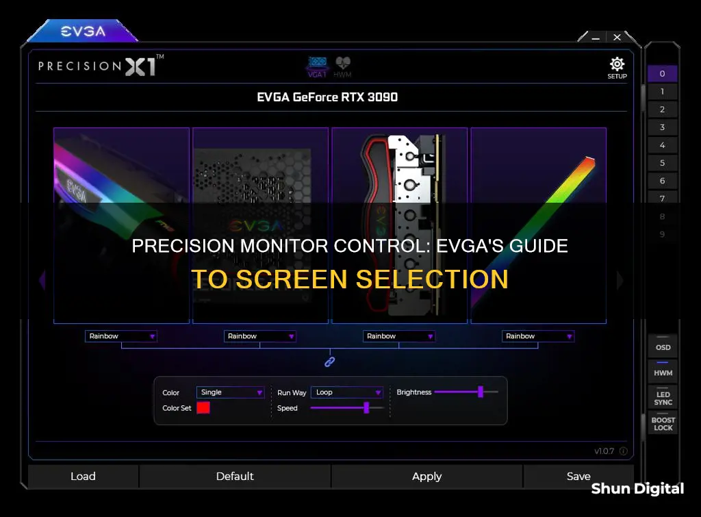 how to tell evga precision which monitor