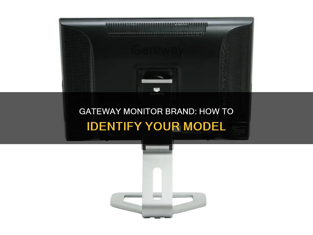 how to tell gateway monitor brand