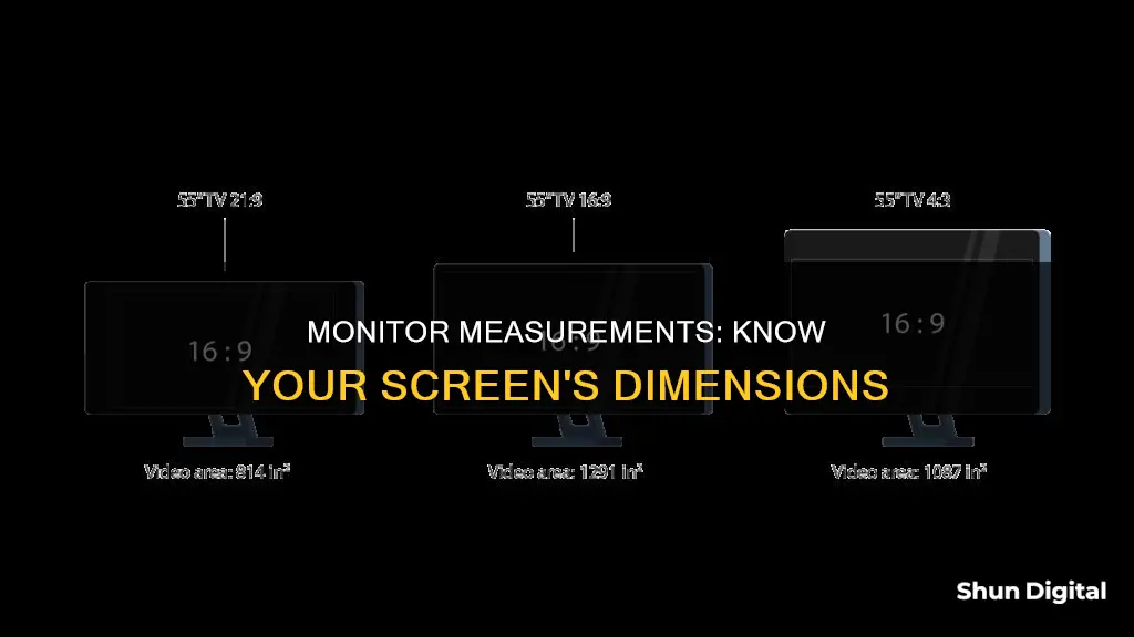 how to tell hight and width of monitor