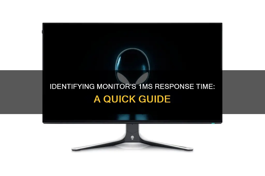 how to tell if 1ms is on monitor