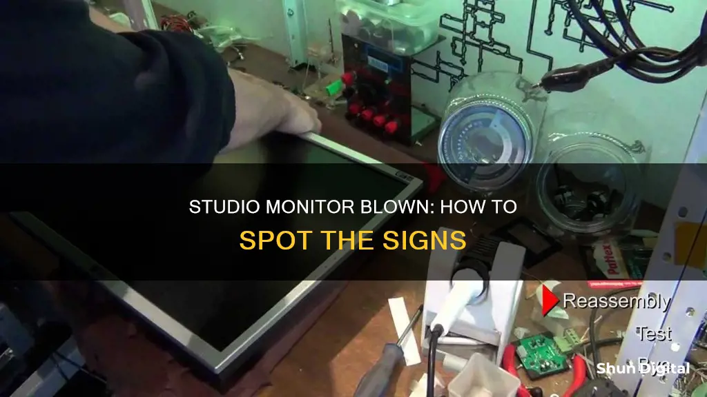 how to tell if a studio monitor is blown