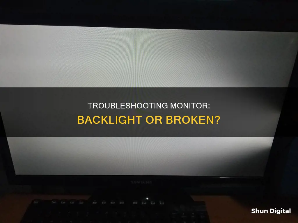 how to tell if back light is broken monitor