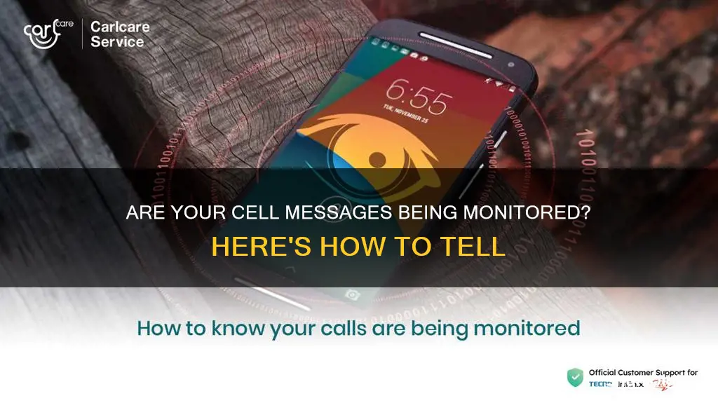 how to tell if cell mesages are being monitored