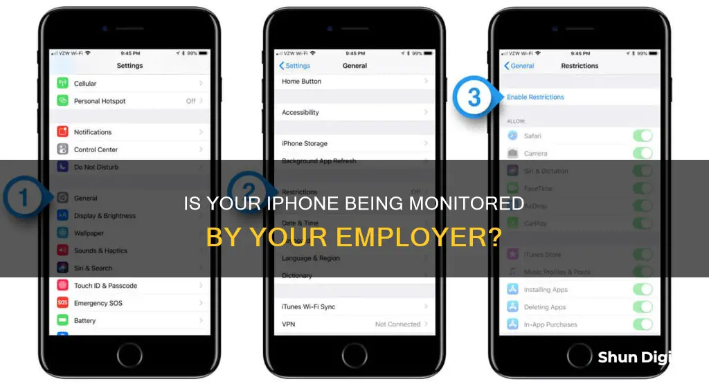 how to tell if company is monitoring your iphone