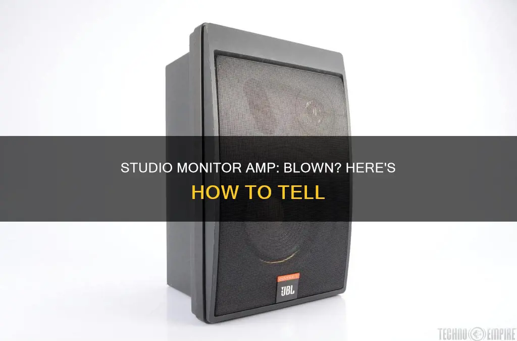 how to tell if studio monitor amp is blown