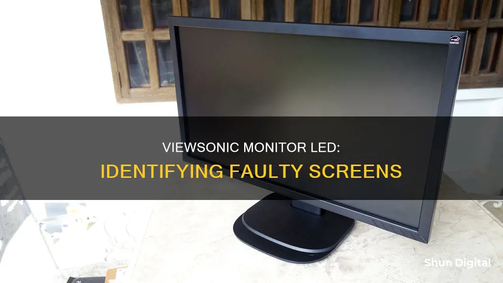 how to tell if viewsonic monitor led is bad