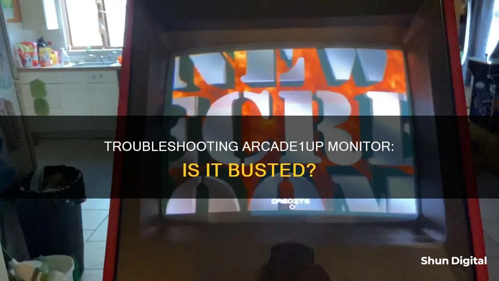 how to tell if you blew the arcade1up monitor