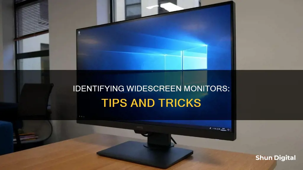 how to tell if you have a widescreen monitor